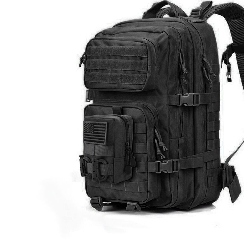 FRTKK 2 Pack Molle Pouches - Tactical Compact Water-Resistant EDC Pouch Small Utility Pouch Bags (Patch Included) (2 Pack-Black)