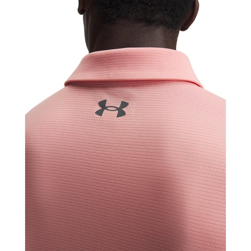 Under Armour Men's Tech Golf Polo, (603) Posh Pink / / Pitch Gray, 3X-Large