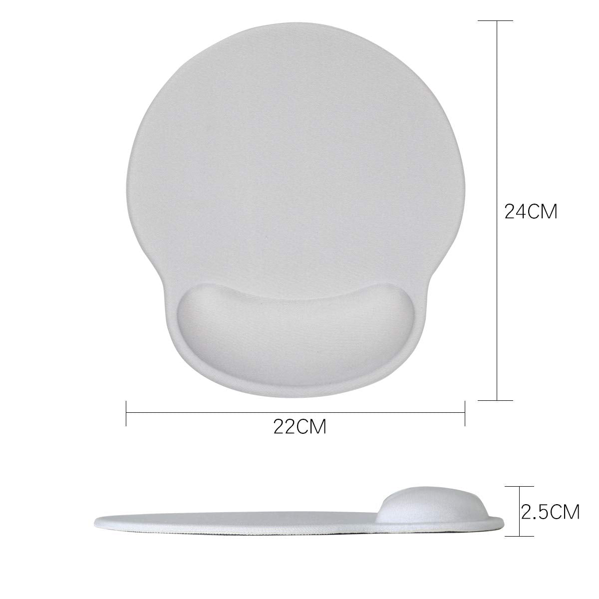 AORTDES Ergonomic Keyboard Mouse Pad Wrist Rest Support Set for Laptop/Computer/Desktop,Memory Foam Hand Rest Wrist Cushion for Gaming/Office,Lightweight Comfortable & Pain Relief (Greyish White)