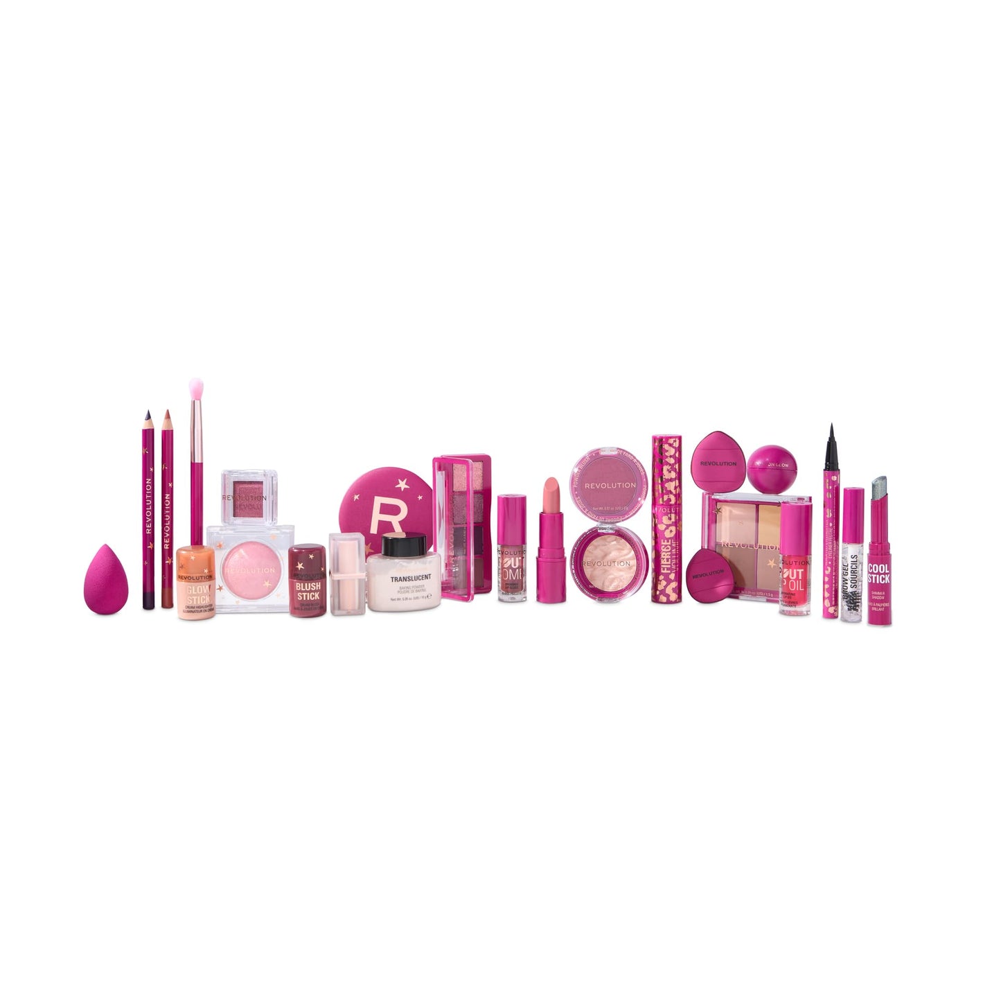 Revolution Makeup Advent Calendar 2025, 24-Piece Beauty Gift Set for Lips, Eyes, & Face, Features Essential Cosmetics & Tools, Vegan & Cruelty-Free