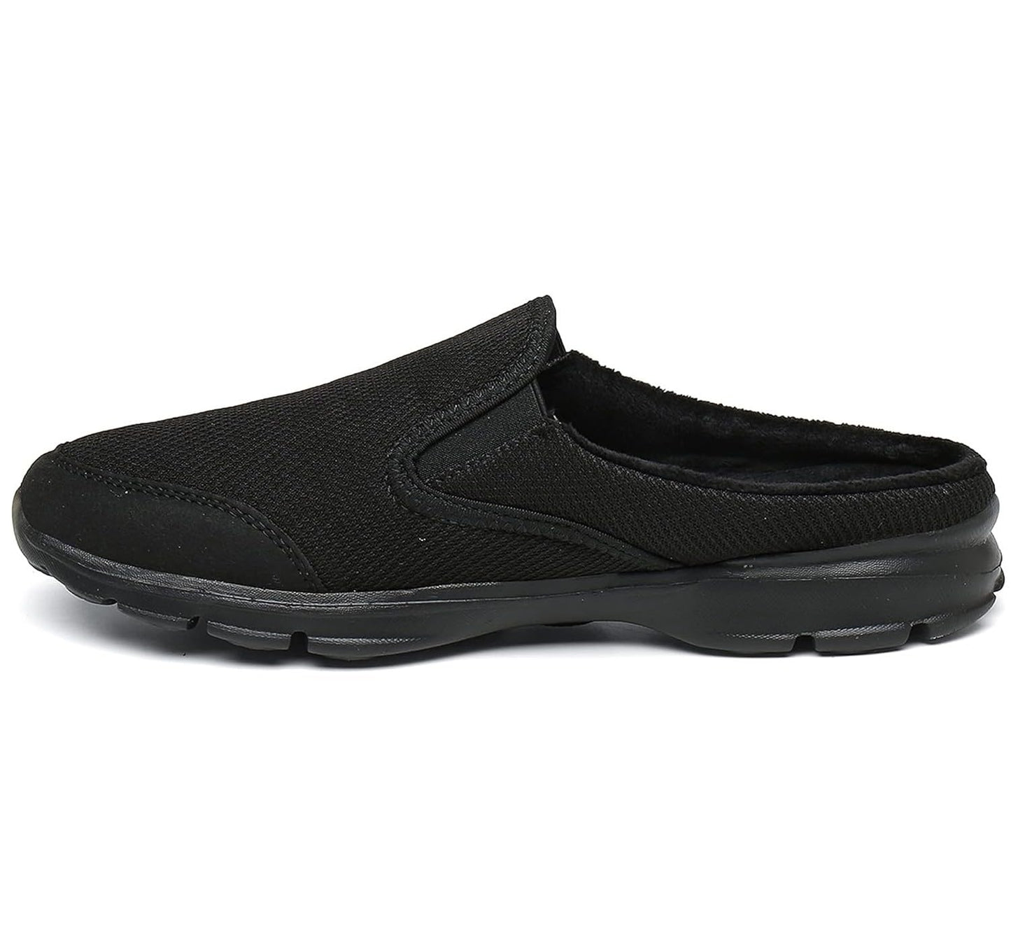 Slippers Ladies Mens Summer Slip-On Beach Sandals Backless Clogs Mules Indoor Outdoor Comfortable Casual Home Shoes Flip Flops,Black-II,7 UK