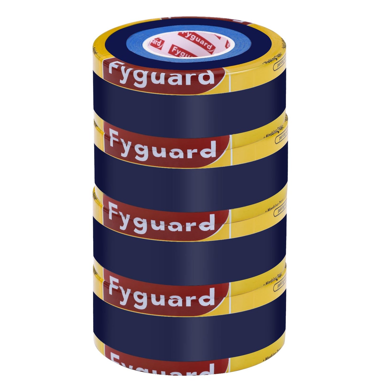 Fyguard 4 Rolls Blue Painters Tape, 1Inch x 55 Yards - Multi-Surface Masking Tape for Wall Painting & DIY Home Use