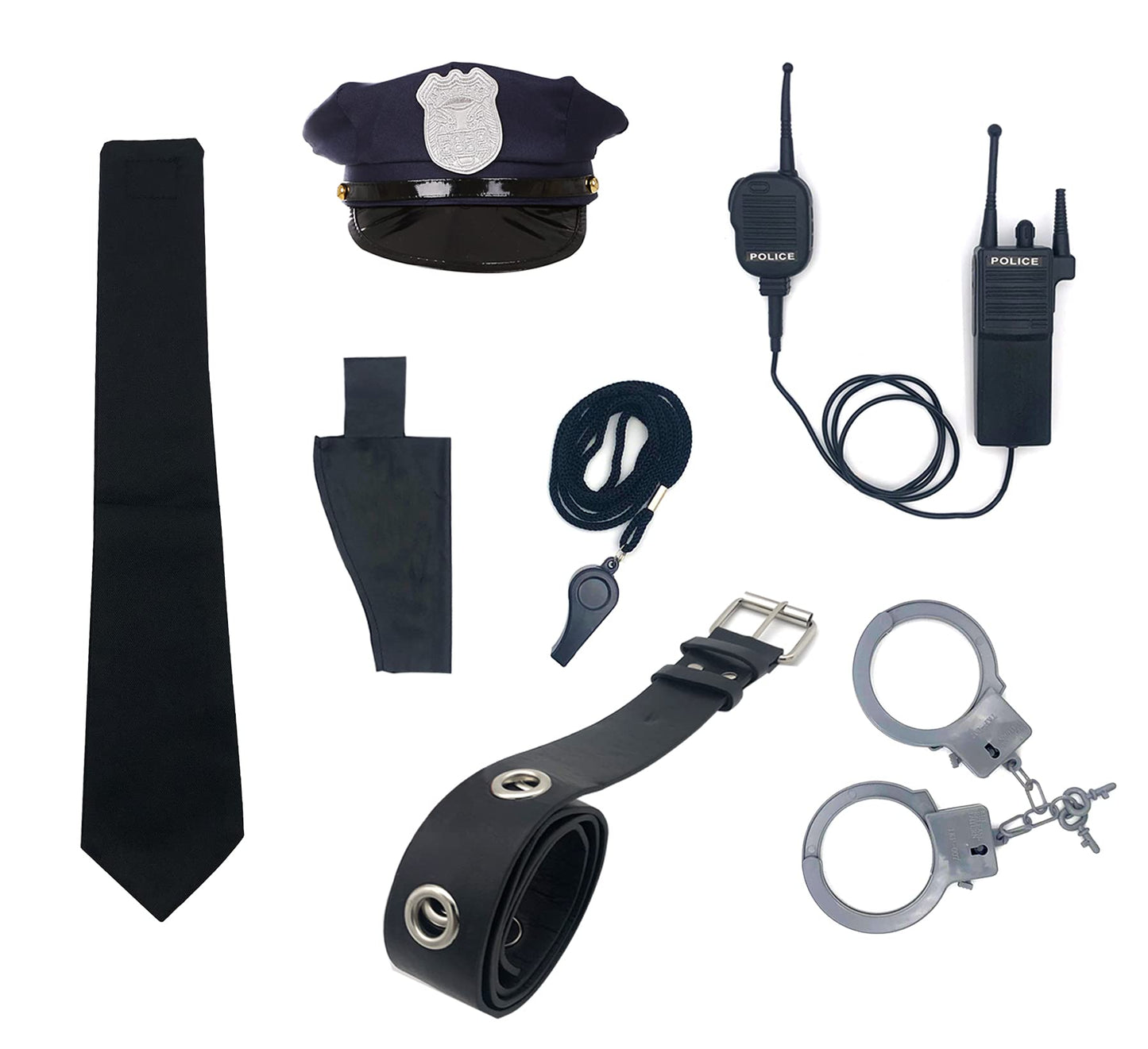 Viyorshop Kids Police Costume Deluxe Police Officer Costume Cop Set for Halloween Cosplay Dress Up Costume(5-7 Years)