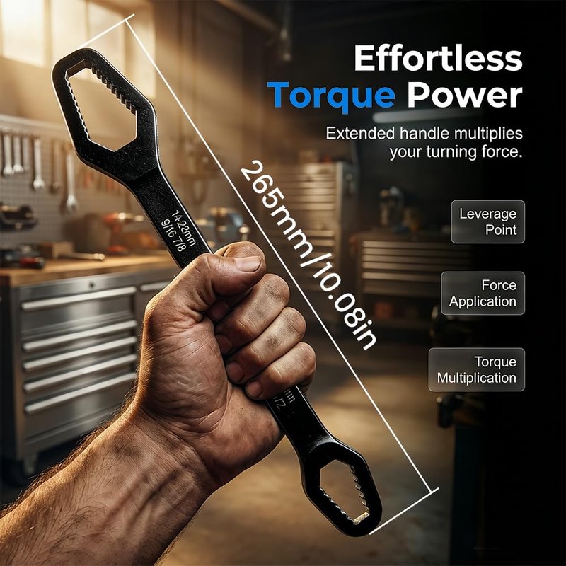 AIIONP 4Pcs Multifunctional Adjustable Wrench Tool, 2026 New Universal Torx Self-Tightening Wrench, 3mm-22mm Adjustable Glasses Wrench, Portable Multi-Purpose Wrench for Outdoor Repair Tool