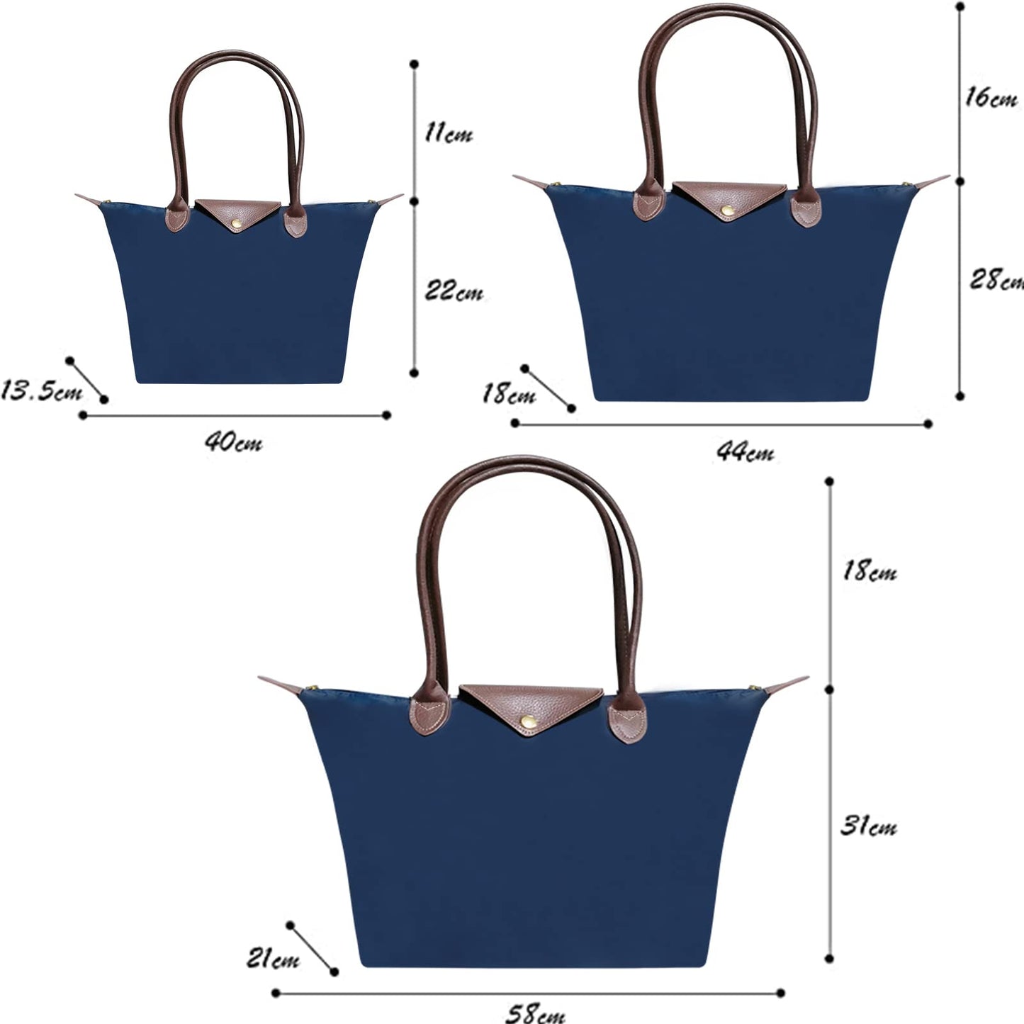 ARIEL-GXR Women's Tote Bag,Large Capacity Shoulder Handbags for Ladies,Tote Shopping Bag with Zip and Top Handle Waterproof Crossbody Schoolbag for Work,Travel,School,Office (bule, L)