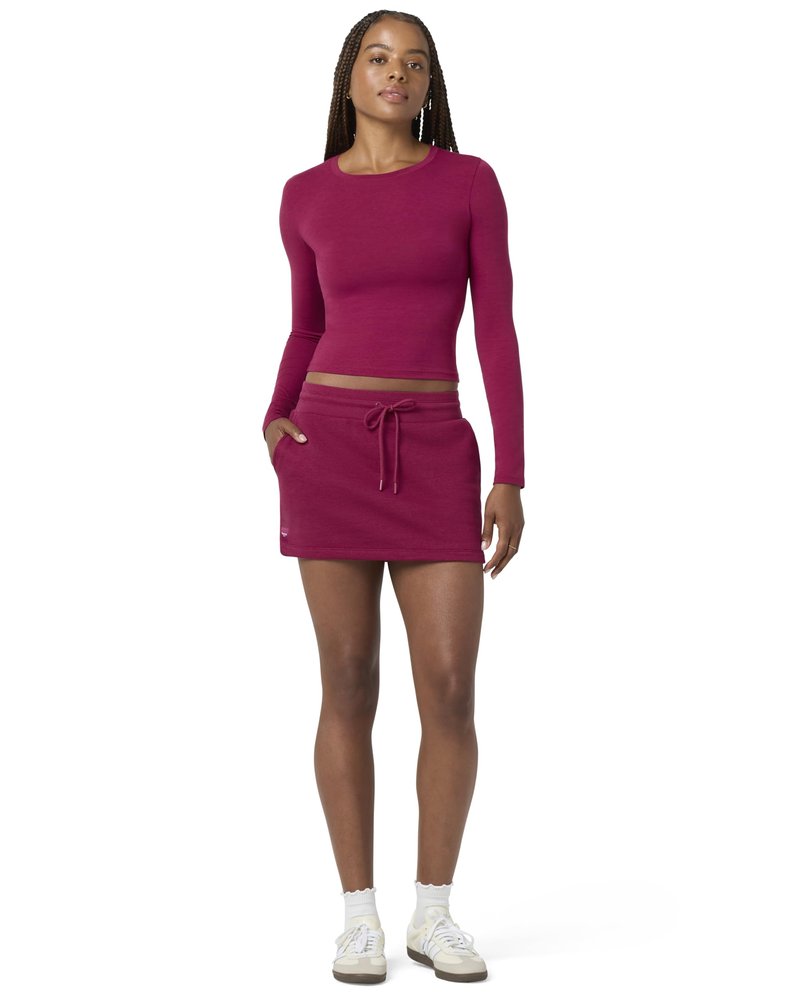 florence by mills Women's Cozy Crush Sporty Skirt, Bing Cherry, Small