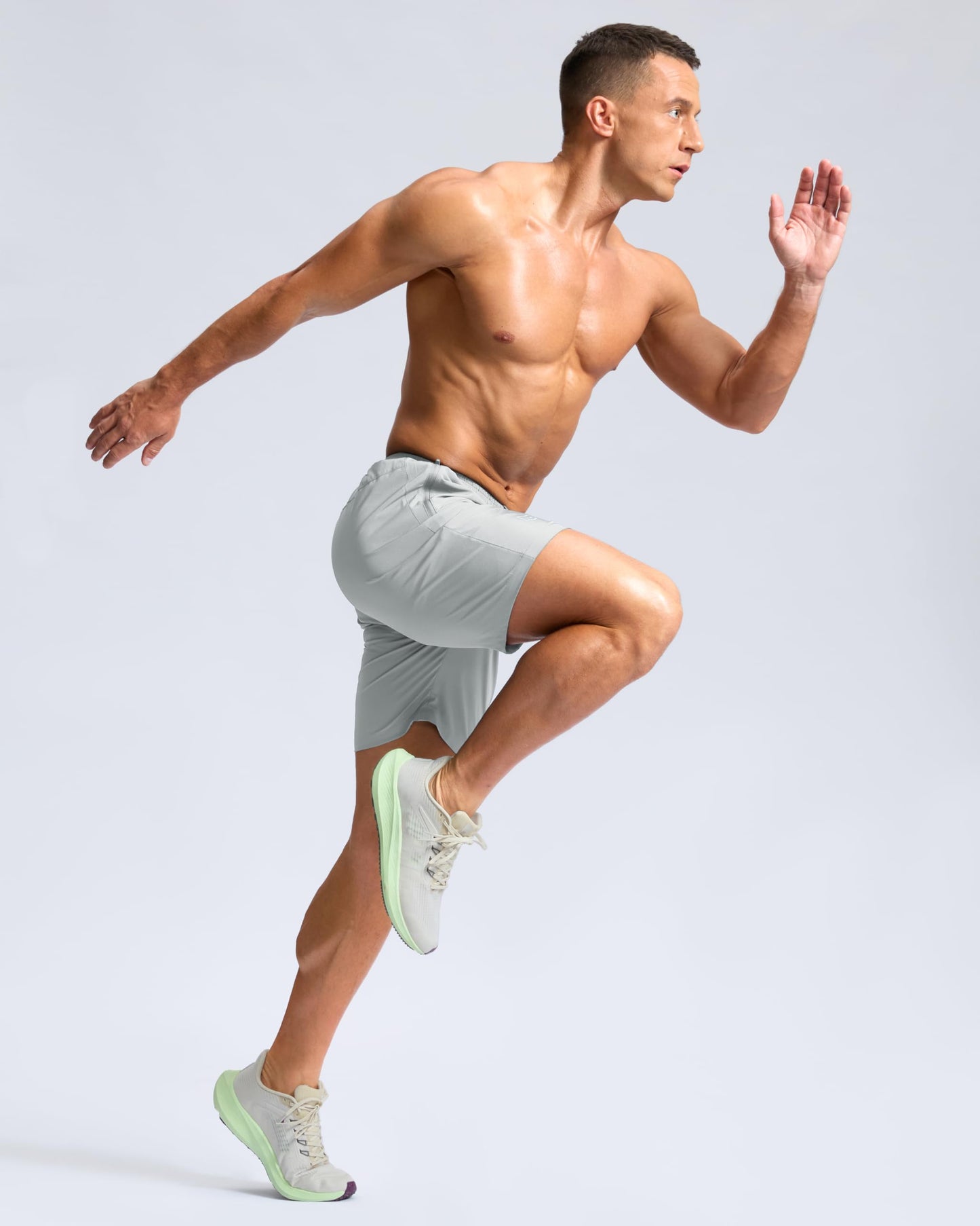 G Gradual Men's Athletic Running Shorts with Zipper Pockets Quick Dry 7"/ 5"/ 9" Workout Gym Shorts for Basketball Hiking(Platinum Grey,7XXL-New)