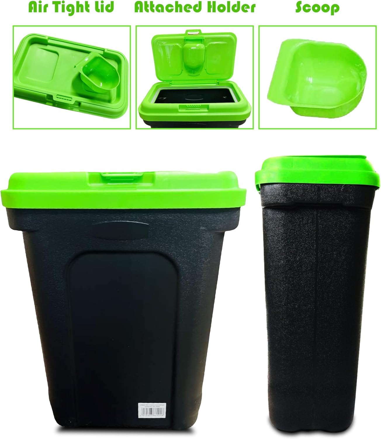 Large 30L/15kg Pet Food Storage Container with Scoop, Flip Top Lock & Airtight Seal – Ideal for Dog Food, Cat Food, and Treats – Durable Plastic Bin for Pet Supplies