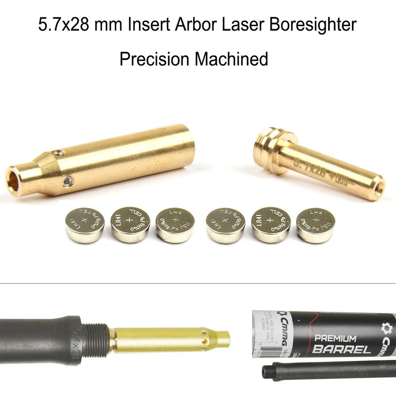 TACFUN 5.7x28 mm Front Insert Arbor Boresighter Precision Fit Laser Bore Sight, Sighter