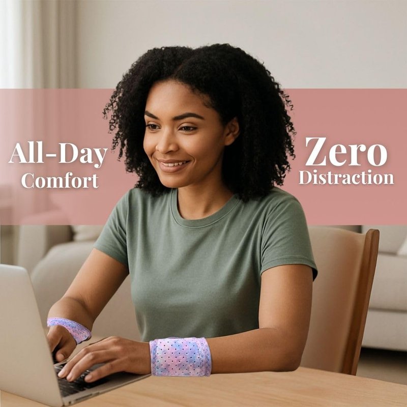 Carpal Tunnel Wrist Brace - Compression Support for Left & Right Hand | 2-Pack, Purple Tie Dye Print