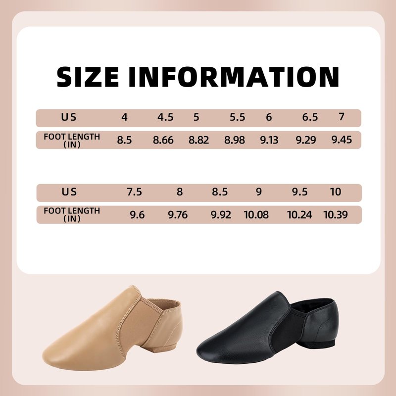 Prcfurdcge Jazz Shoes for Women Men PU Leather Unisex Slip-On Dance Shoes Black 10M