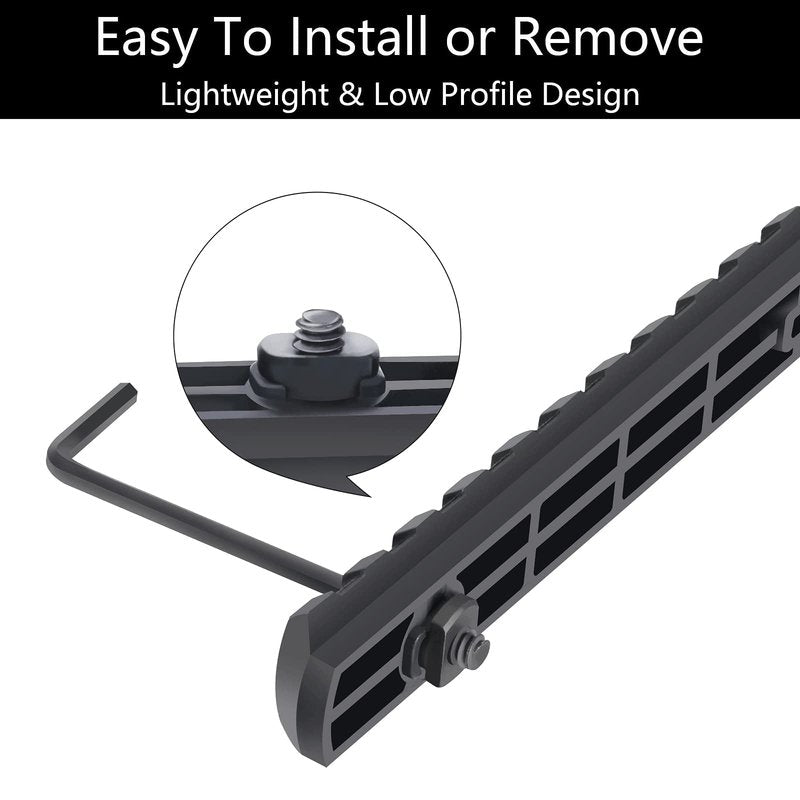 TOCNGAEK Polymer Picatinny Accessory Rail Single Picatinny Rail,3 3 5 5 7 7 Slot Black