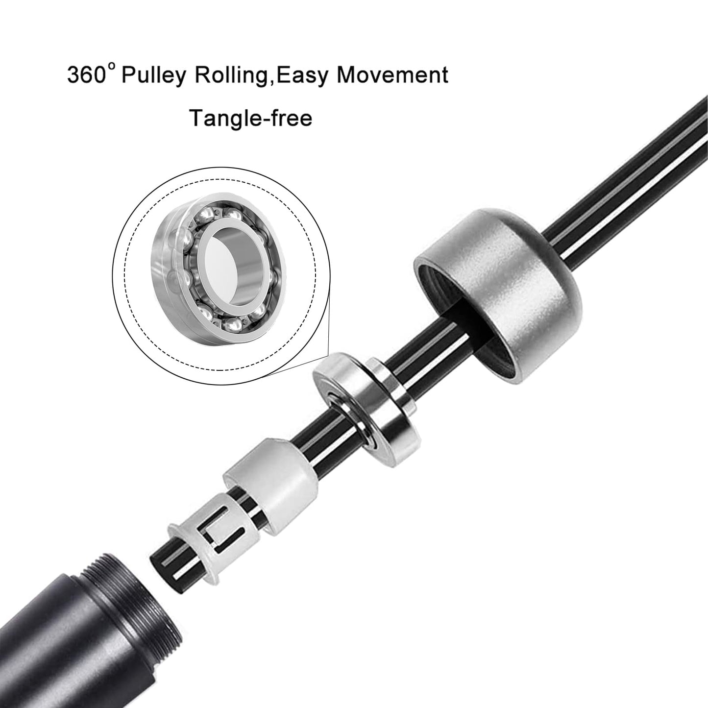 Gaoykai Weighted Jump Rope for Women,Men,Heavy Jump Rope with Adjustable Bold PVC Rope,Ball Bearing Aluminum Handle,Great for Crossfit Training, Boxing, and MMA Workouts