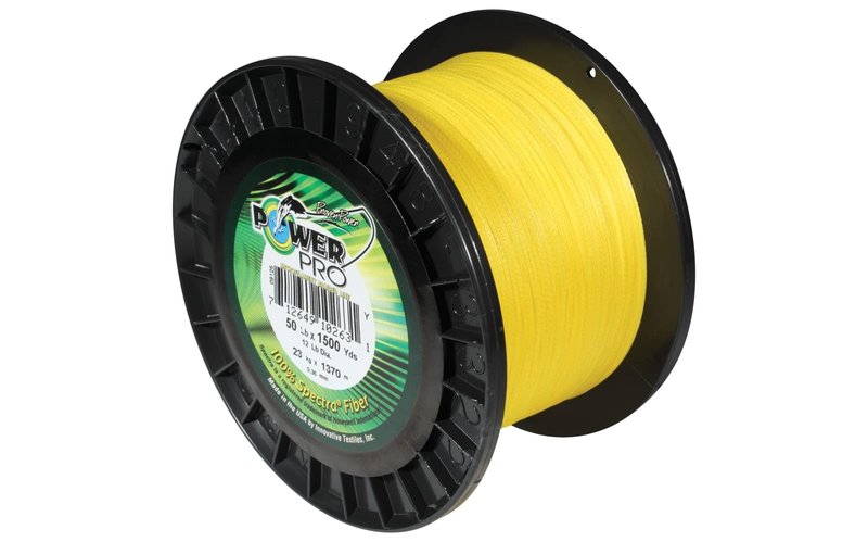 POWER PRO Hi Viz Yellow 10lb Test 1500yd Spool #2100101500Y, Multicolor
