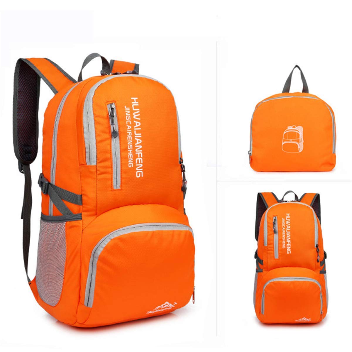 Crenze 45L Lightweight Foldable Backpack Travel Hiking Daypack, Men Women Durable Handy Waterproof Rucksack for Camping Walking Cycling Climbing