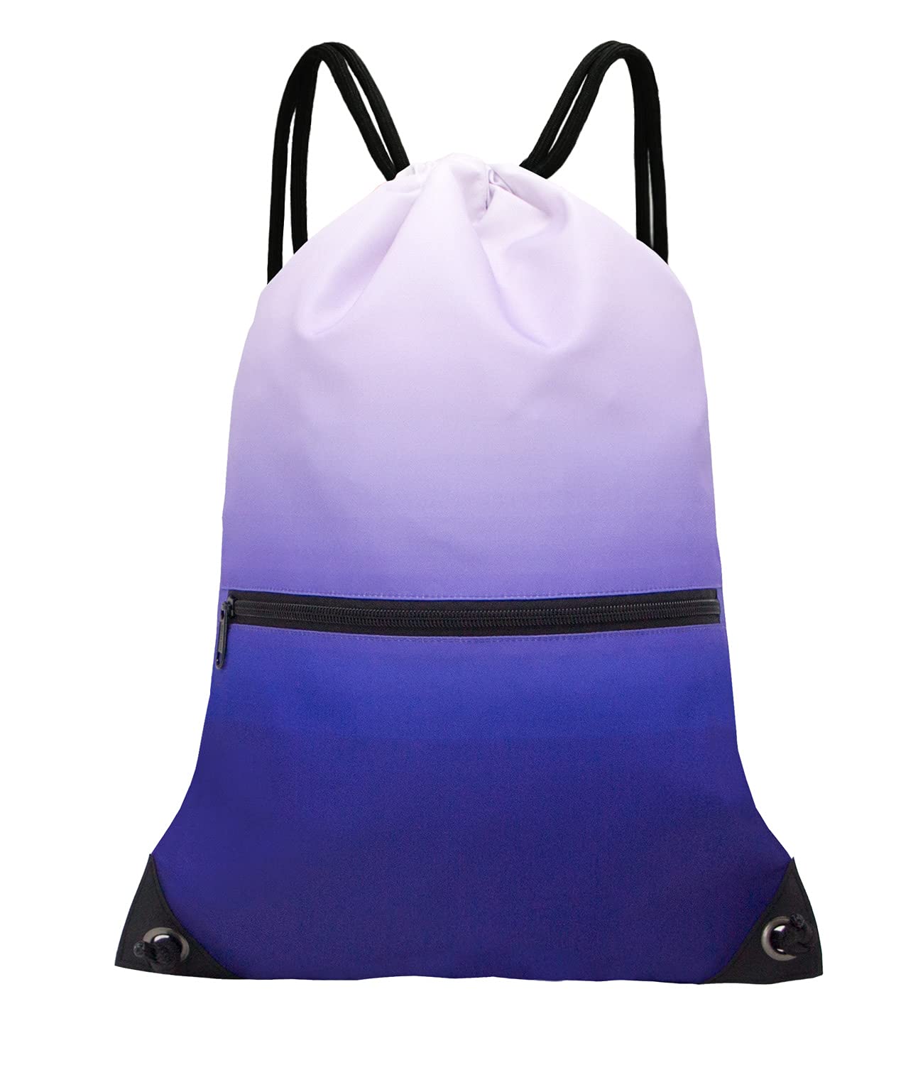 HOLYLUCK Drawstring Backpack Bag Sport Gym Sackpack (gradient purple)