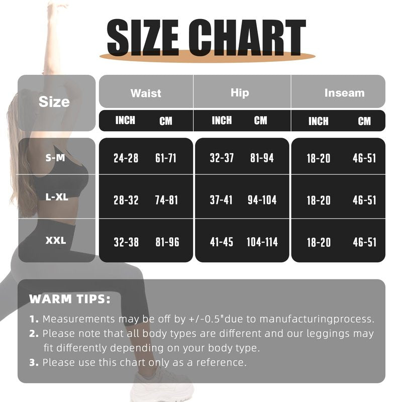 Leafigure 2-Pack Capri Leggings for Women, High Waisted Soft Yoga Pants for Gym Workout Black L-XL
