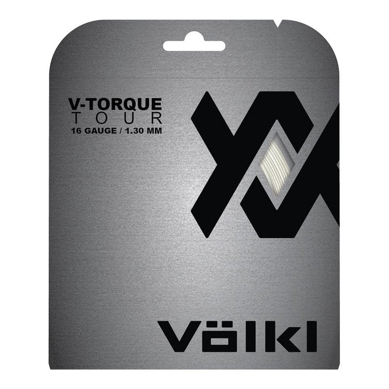 VOLKL V-Torque Tour | Tennis Racquet String | Great Feel, Spin and Control | Co-Polymer String (White, 19, Set)