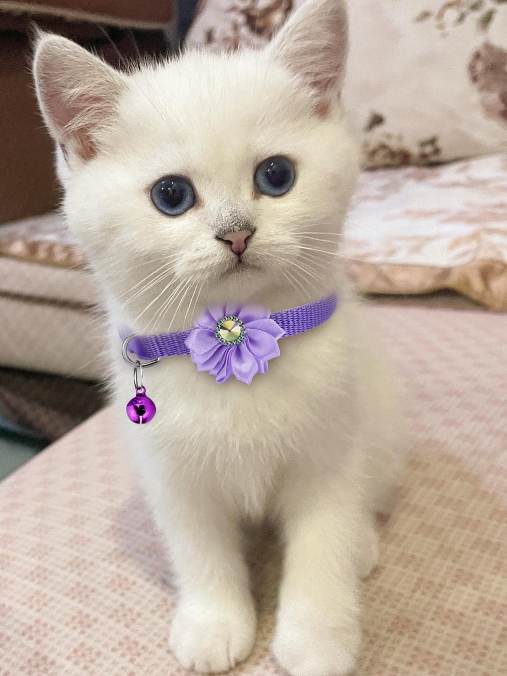 16 PCS Cute Cat Collars Breakaway with Bell for Boy Cats and Girl Cats Gifts