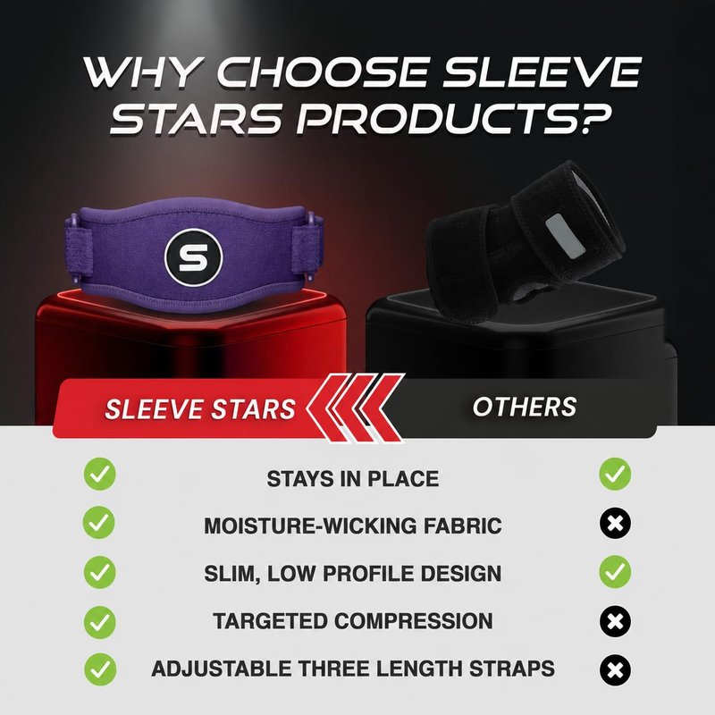 Sleeve Stars Tennis Elbow Brace for Men & Women, Elbow Brace for Tendonitis, Tennis Elbow Strap, Golfers Elbow Brace, Elbow Support Wrap for Tennis Elbow Relief, Fits 9"-23" (Pair/Dark Purple)