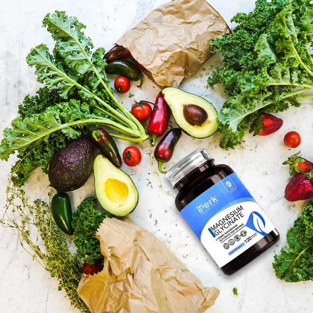 Magnesium Glycinate Capsules Provide 300 mg of Pure Elemental Magnesium Per Serving 120 Vegan Caps | Magnesium Supplement Non GMO, Dairy & Gluten Free