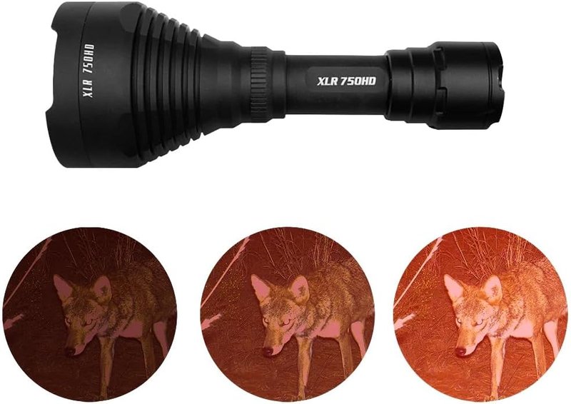 Elusive Wildlife 750 HD Handheld Hunting Spotlight - Red LED, 750-Yard Beam, Ergonomic Grip & Charger