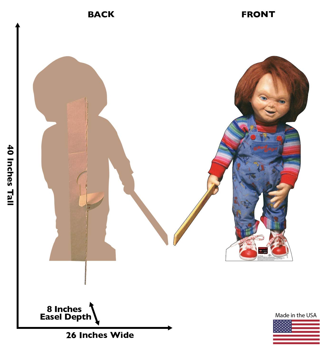Cardboard People Advanced Graphics Chucky Life Size Cardboard Cutout Standup - Child's Play