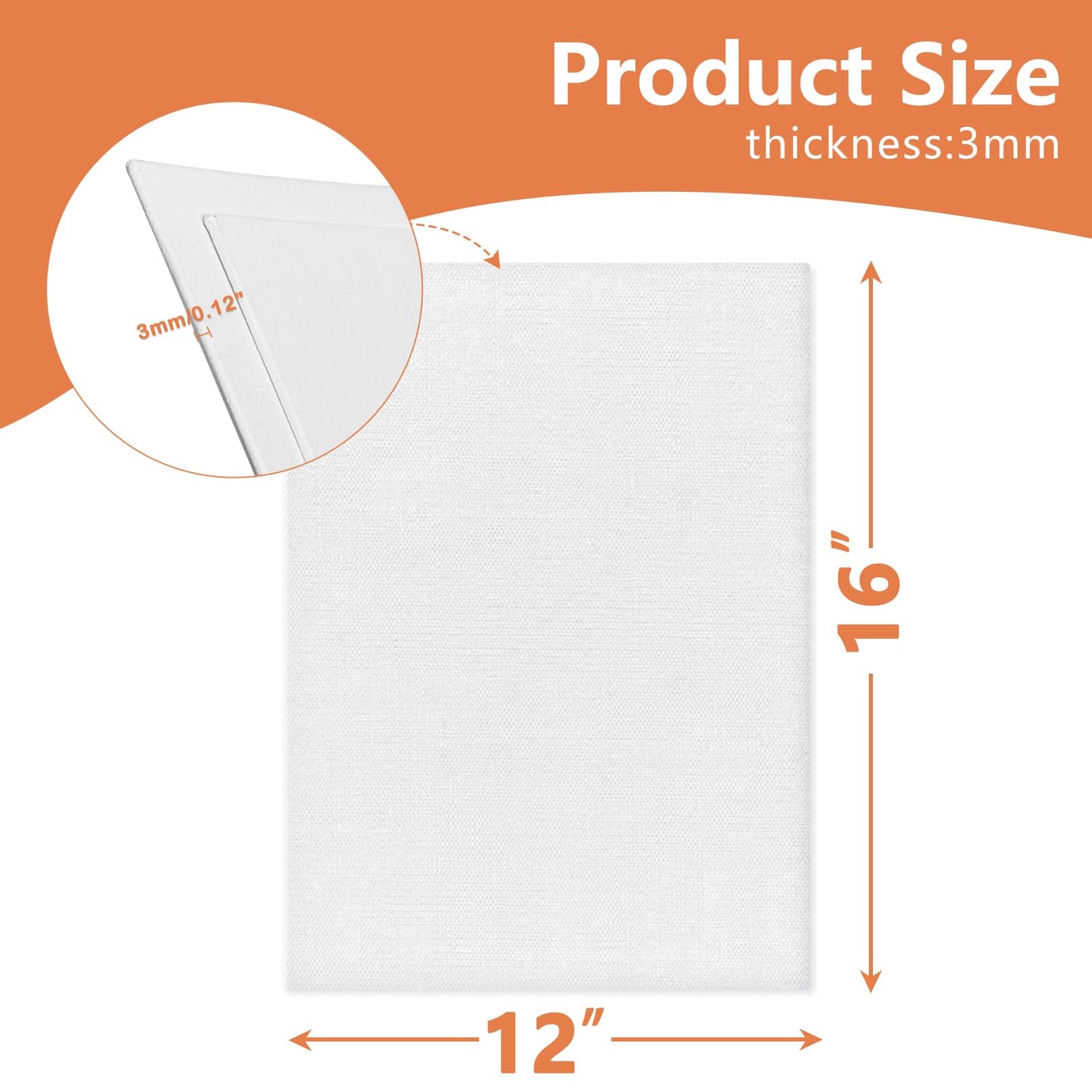 5 Packs Canvas for Painting - 30 x 40 cm(12" x 16"), Blank Canvas Panels Board for Acrylic Painting, Oil Paint & Wet Water Art Media, Canvases for Professional Artist, Hobby Painters & Beginners