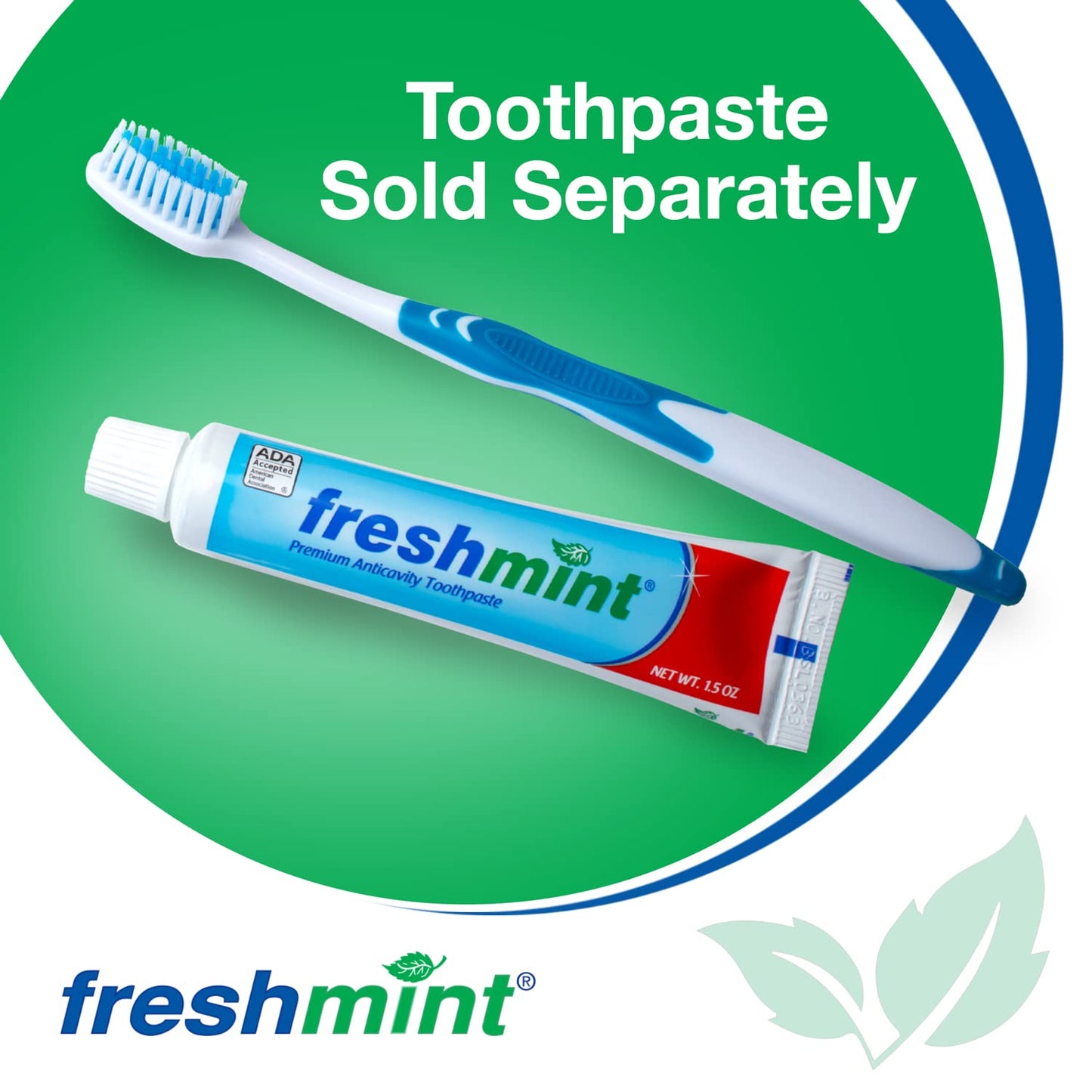 FRESHMINT Individually Wrapped Bulk Premium Toothbrushes (100 Pack), Oversized Easy Grip Rubber Handle, Soft Multi Color Nylon Bristles Perfect for Travel, Hotel, Donation