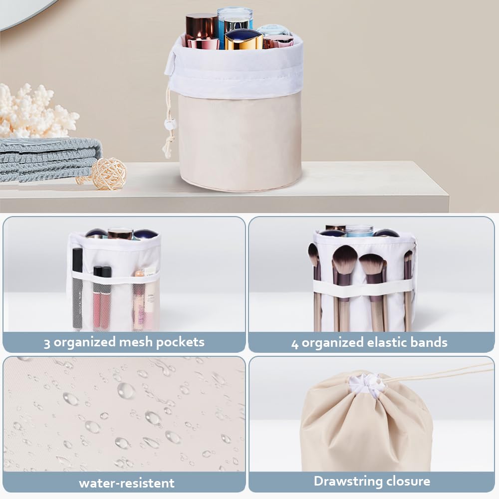 DIMJ Packing Cubes for Travel, Luggage Organizer Bags Foldable Packing Cubes for Suitcase Lightweight Luggage Organizer Travel Must Haves (Beige)