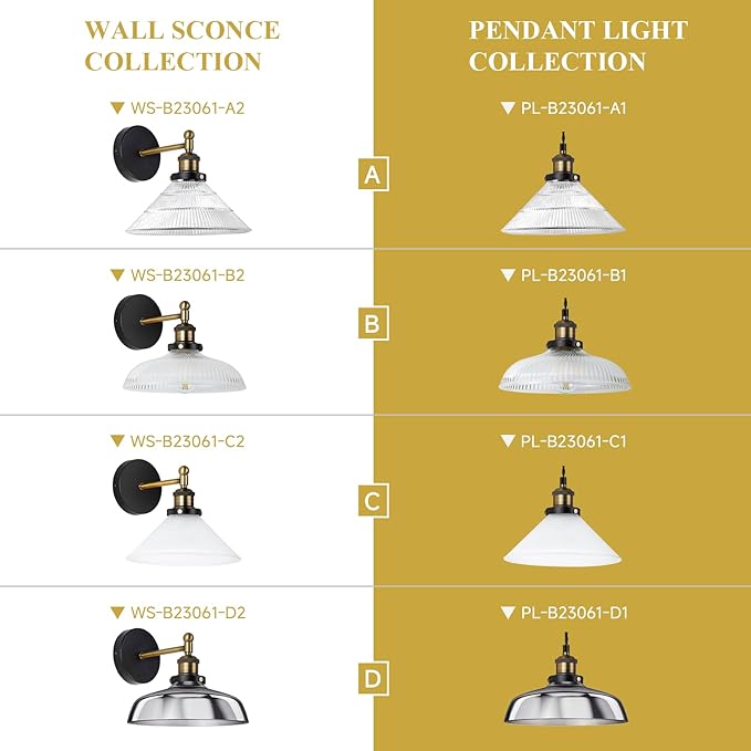 Vintage Wall Sconces Set of 2 Indoor 110V Hardwired Frosted Glass Wall Mounted Lamp Light Fixtures for Bathroom Vanity Kitchen Hallway Stairway, Anti-Rust Brushed Bronze Finish, E26 Base, WS-23061-C2