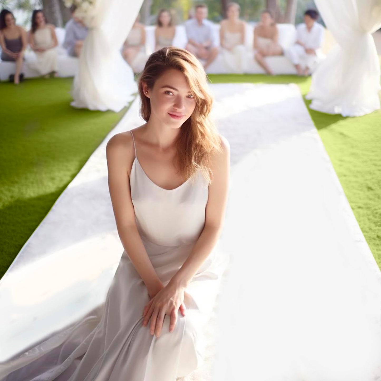 dofopo Extra Thick White Carpet Runner for Party, 3.3 x 33 Feet White Aisle Runner for Wedding Ceremony, Non-Slip Indoor Outdoor Wedding Decorations
