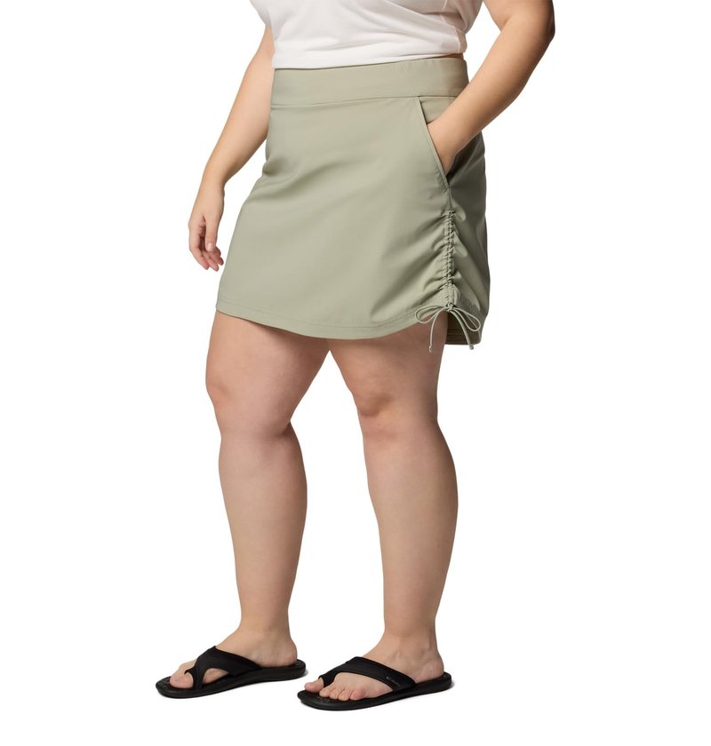 Columbia Womens All Seasons Ruched Skort, Safari, 2X