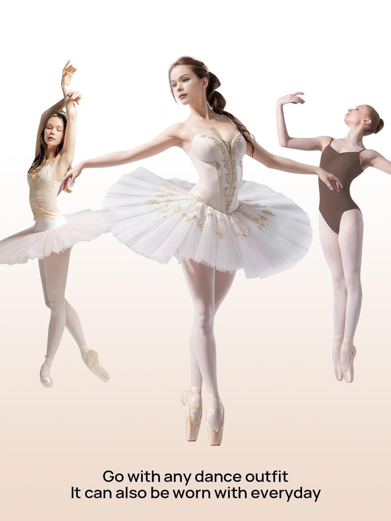 MANZI 3 Pairs Dance Tights for Women Solid Color 40D Comfortable Convertible Opaque Ballet Tights(Ballet Pink S/M)