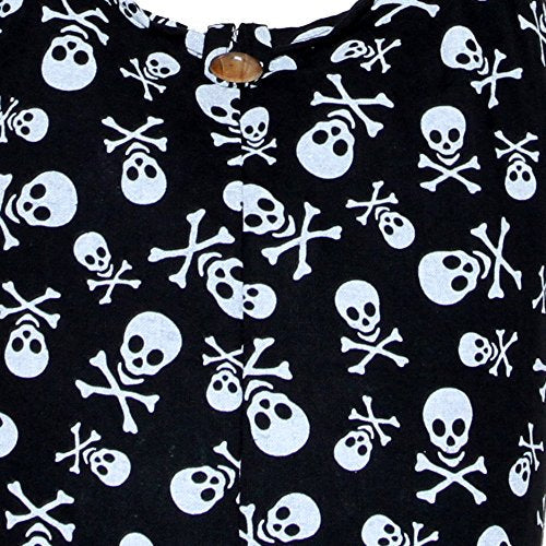 Skull Bohemian Boho Hobo Hippie Gothic Crossbody Bag Purse 33" Black (Black)