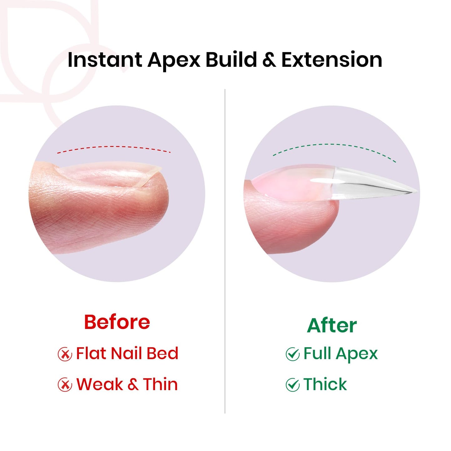 Beetles Tipex Instant Apex Nail Tips Halloween Nails, Stiletto Medium, 192pcs 16 Sizes, Pre-Building Pre-Etched Strong Thicker Strong Acrylic Tips