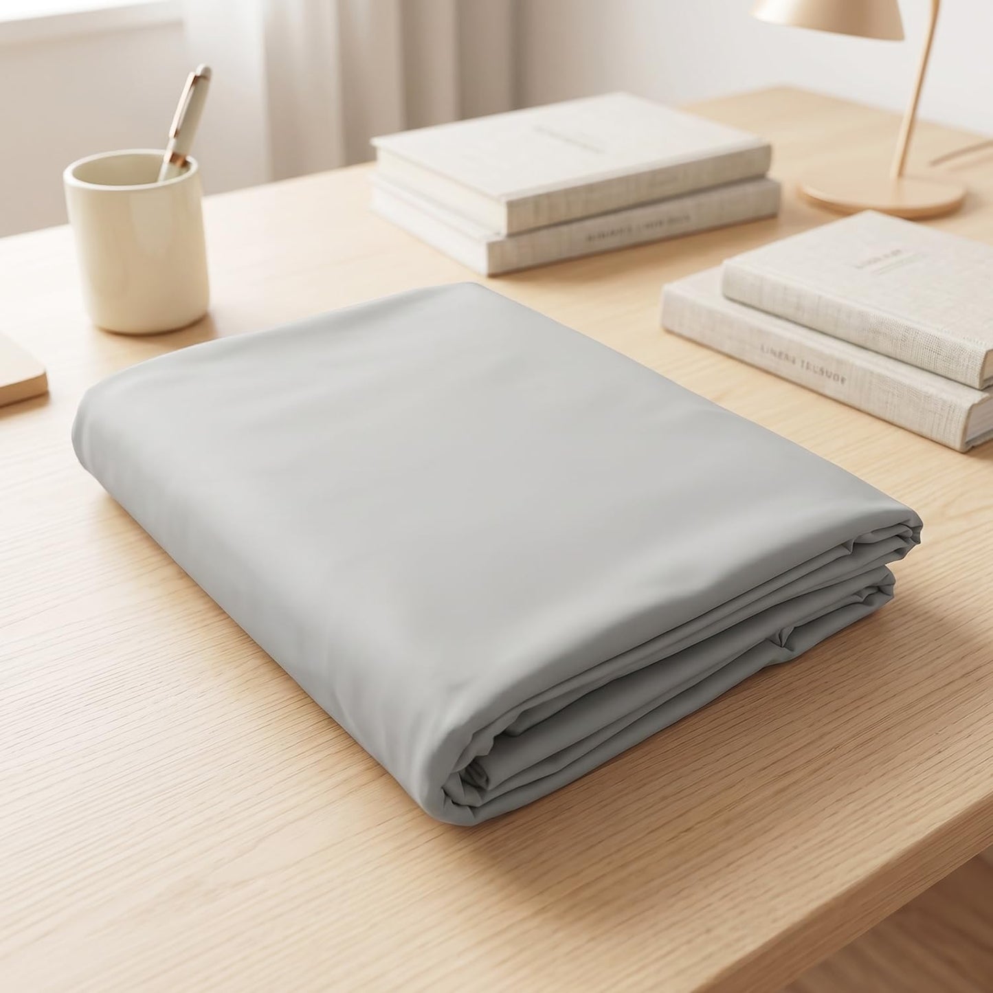 SCHNAUZER HOME Mattress Cover for 2-4" Thick Japanese Futon Mattress, Floor Mattress Tatami Mats Cover with Zipper, Dustproof and Machine Washable, 84" L×58" W, Grey, Full