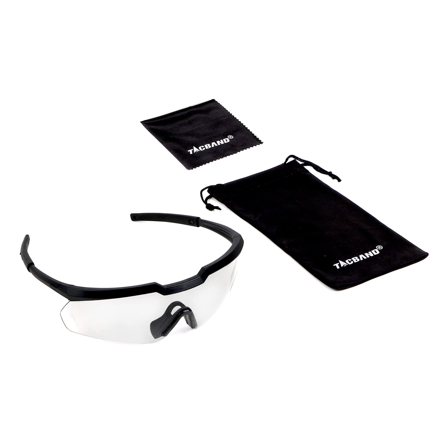 TACBAND Clear Shooting Safety Glasses for Men and Women, Anti-Fog UV Eye Protection Hunting and Shooting Gun Range Eyewear, Clear Safety Glasses with Flexible Frame