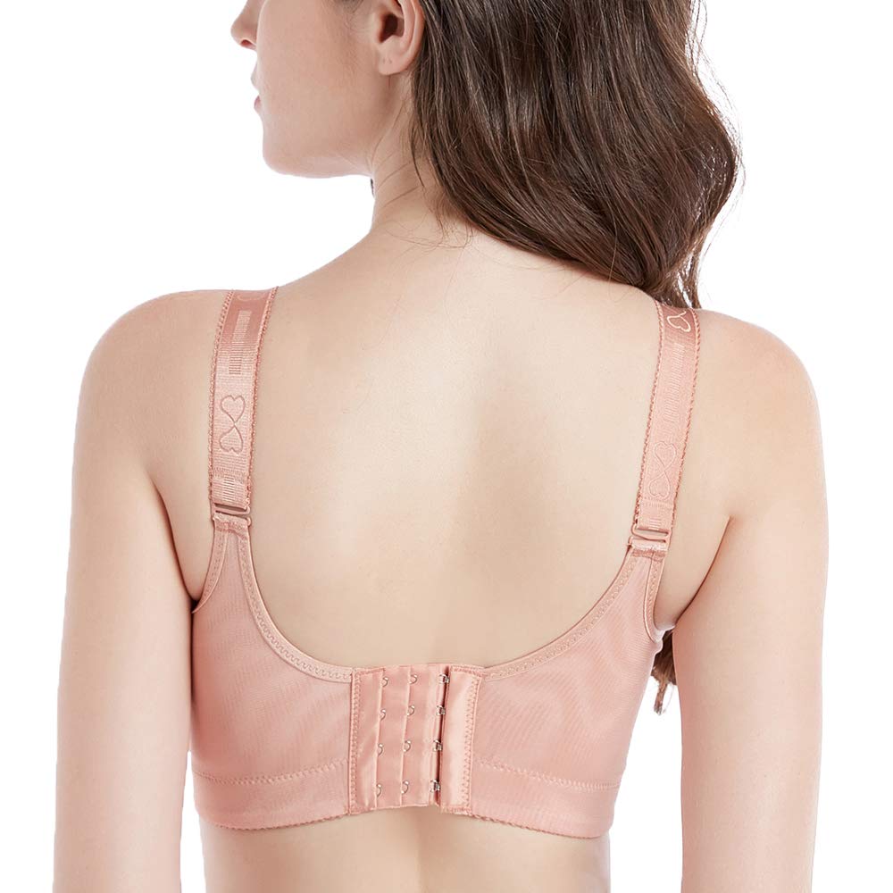 FallSweet Padded Push Up Lace Bras for 34A to 44C Underwire (Beige, 34A)