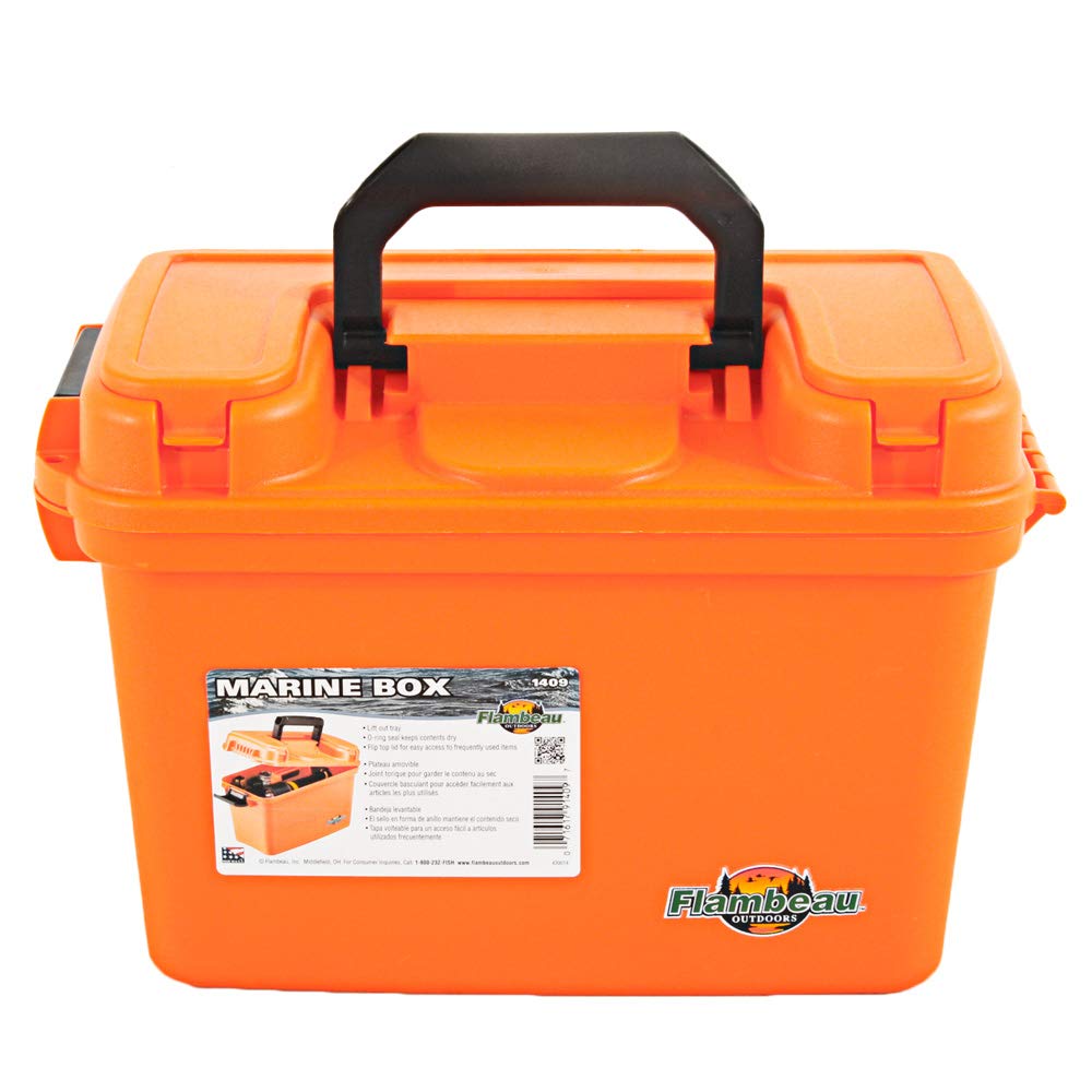 Flambeau Outdoors 1409 Marine Dry Box, 14", Orange