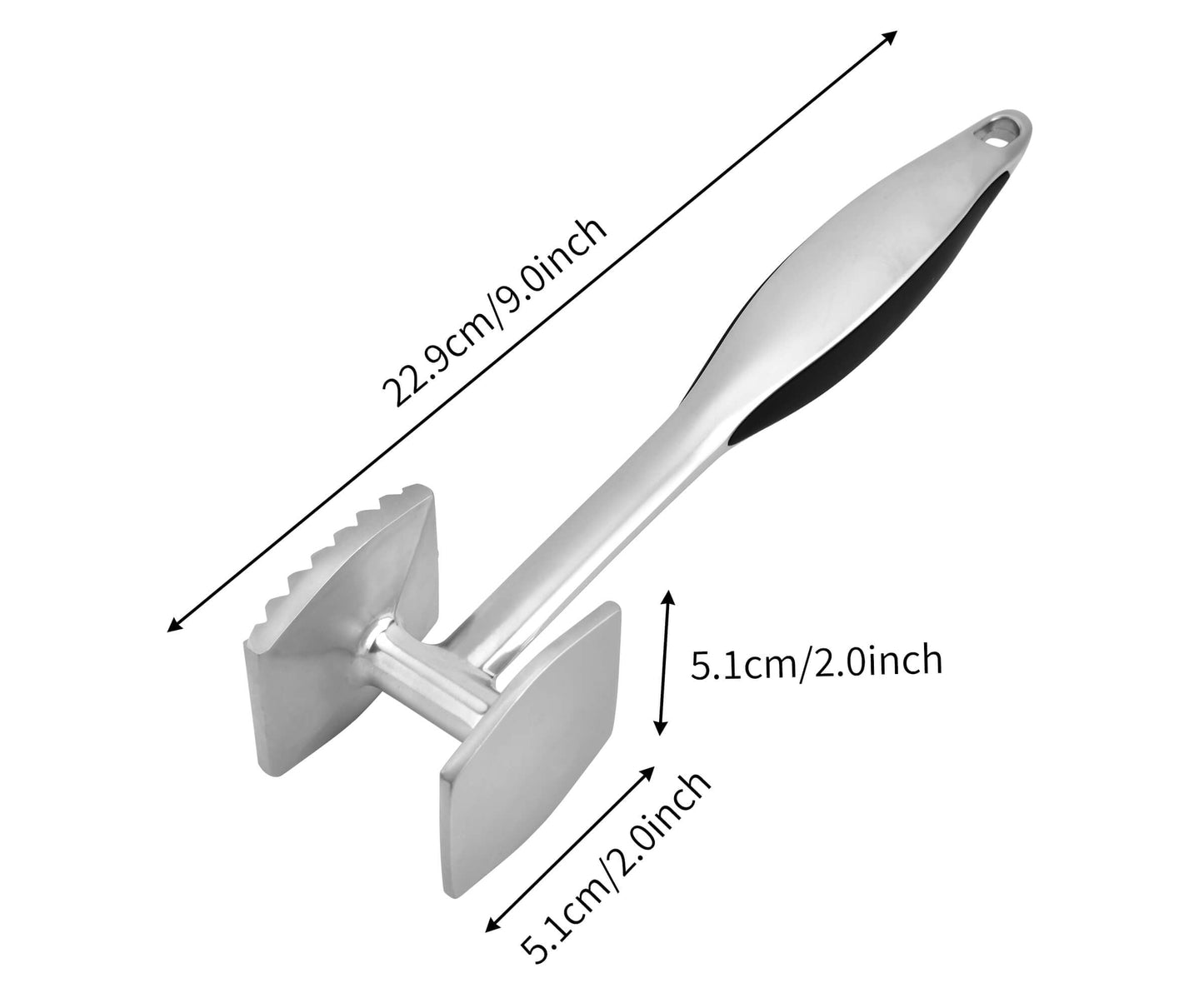 Aliglow Meat Tenderizer Hammer Tool Pounder For Tenderizing Steak Beef Poultry, Heavy Duty Dual-Sided Mallet with Soft Grip Handle - Multifunctional Kitchen Beater for Chicken,Fish, Baking