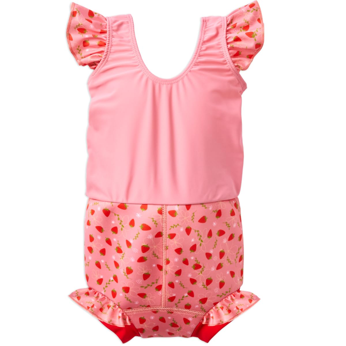 Splash About Baby Girls Happy Costume One Piece Swimsuit, Strawberry Field, 12-24 Months UK