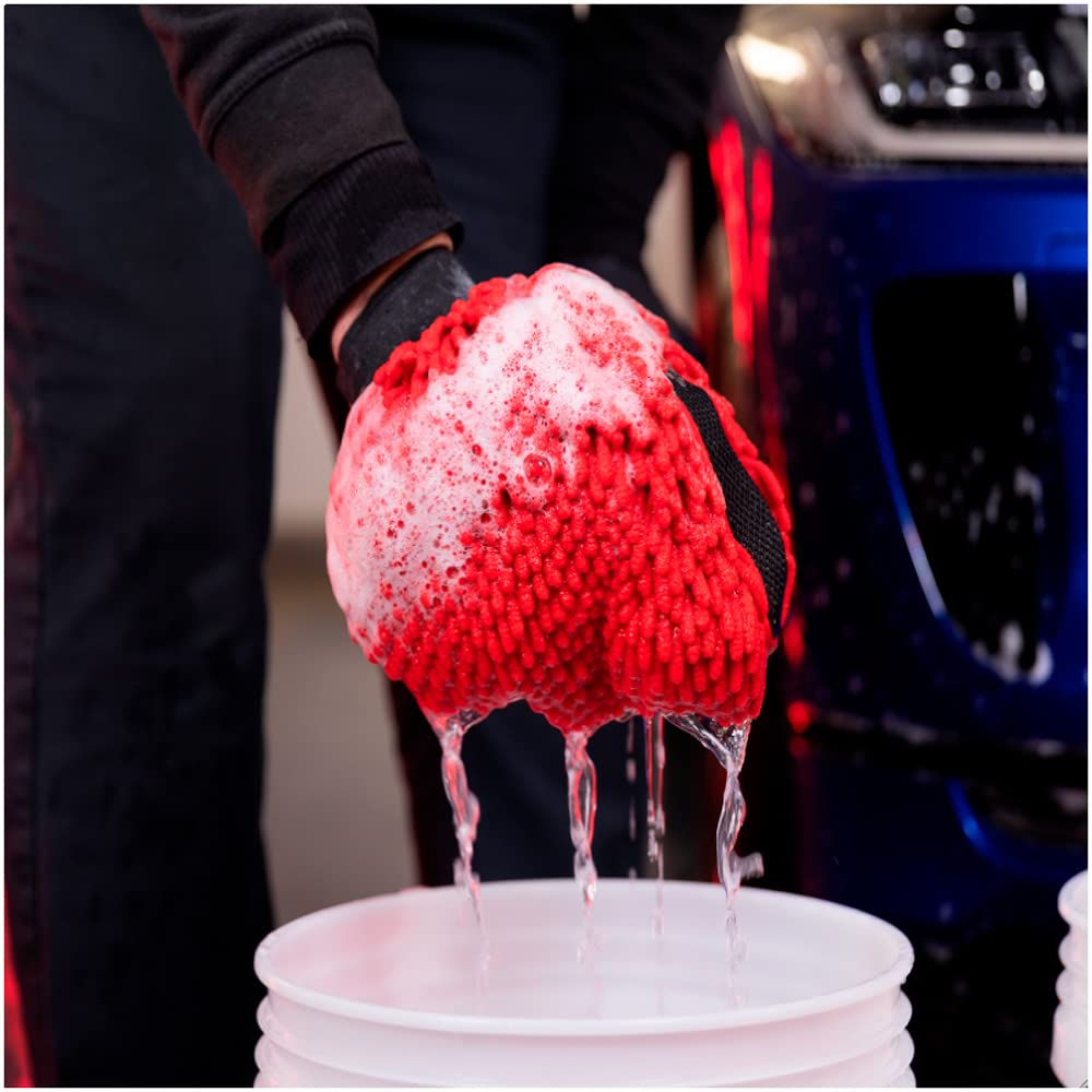 Autoglym Microfibre Noodle Wash Mitt - Mircrofibre Cleaning Mitt Specially Designed For a Quick, Streak-free Finish on Car Paintwork and Glass