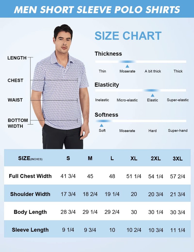 Hodaweisolp Golf Shirts for Men Dry Fit Print Moisture Wicking Performance Short Sleeve Polo Shirt Flower Leaf-L