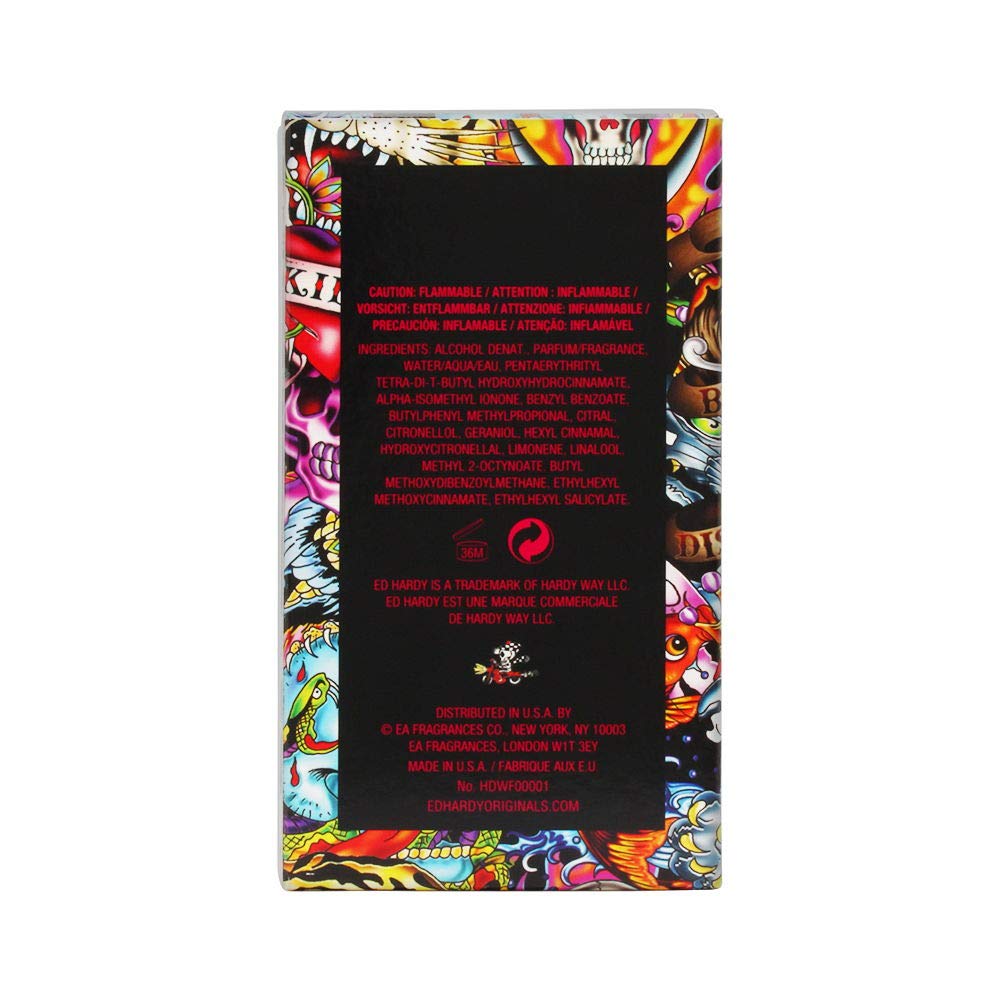 Ed Hardy Women's Perfume Fragrance by Christian Audigier, Eau De Parfum, Hearts & Daggers, 3.4 Fl Oz