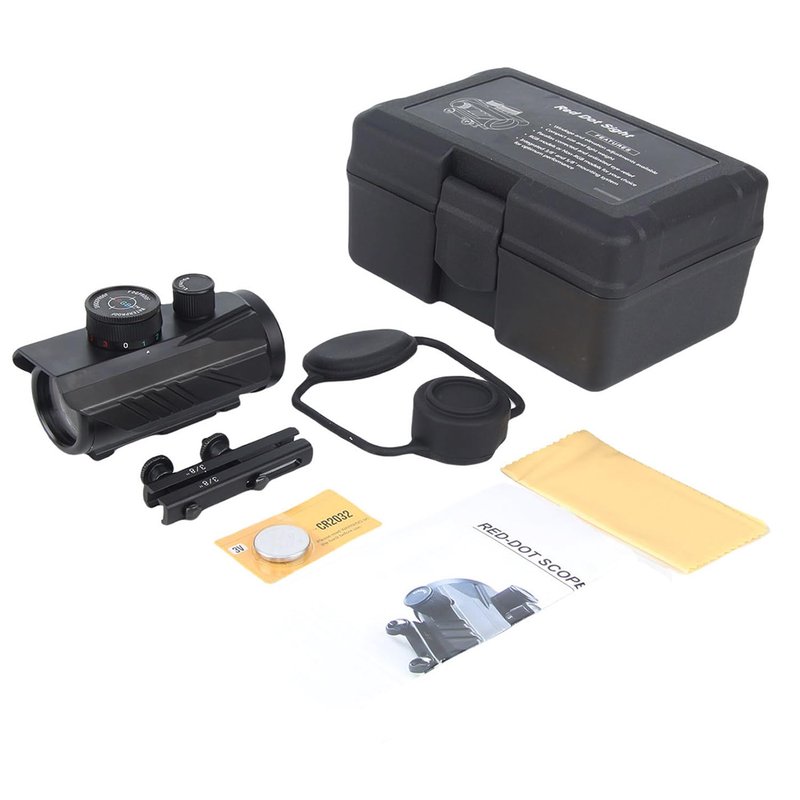 KASENTE Tactical 1x30mm Reflex Sight - Green & Red & Blue Dot, Airsoft Gun Optic, Rifle Scope, with 11mm/21mm Rail Mount