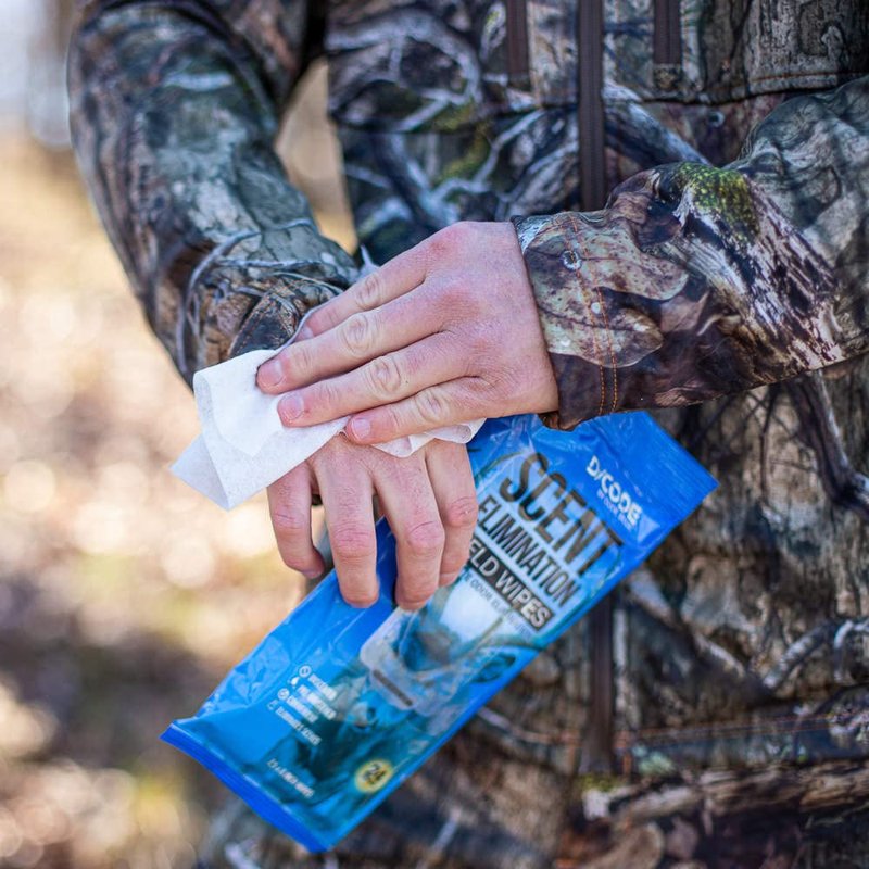 Code Blue Scent Elimination Wipes - Unscented, 24 Count Pack for Odor Control
