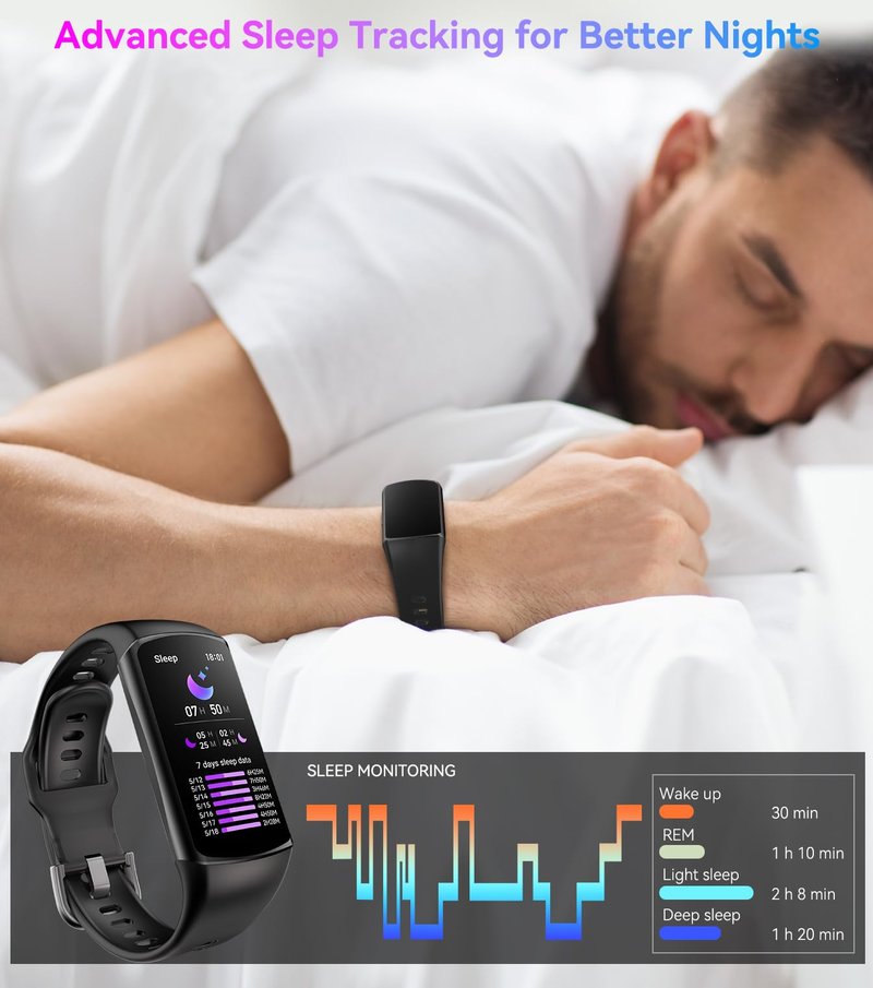 Smart Watch Fitness Tracker with 24/7 Heart Rate, Blood Oxygen Blood Pressure Monitor Sleep Tracker 120 Sports Modes Activity Trackers Step Calorie Counter IP68 Waterproof for Andriod iPhone Women Men