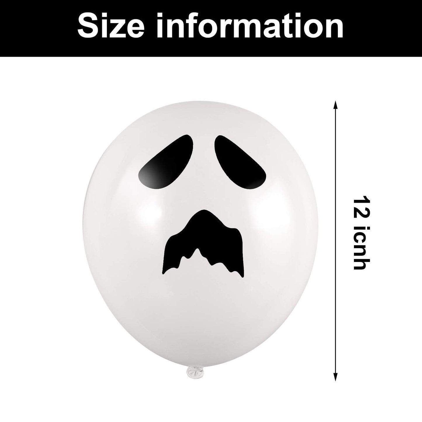 Skylety 100 Pcs Ghost Balloons 12 Inch Halloween Latex Balloon Arch Scary Halloween Party Decorations Ghost Party Favors
