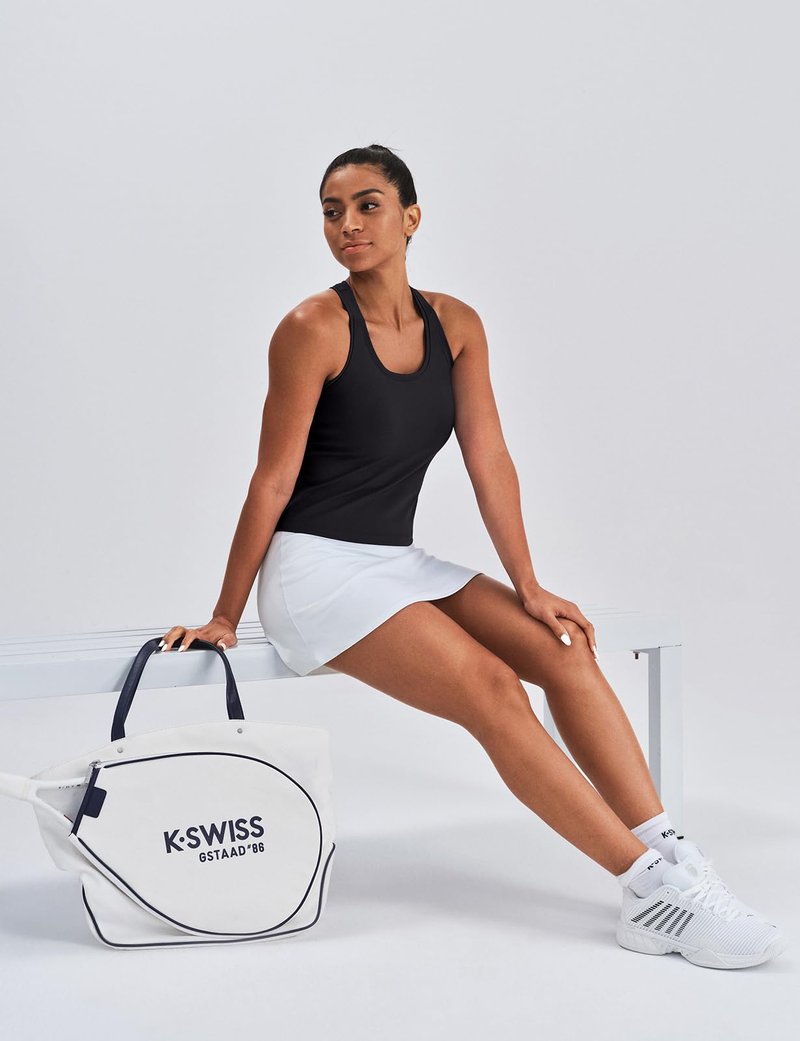 K-Swiss Women's Yoga Tank Tops - Wortkout Top Racerback Sleeveless Waist-Length Slim Fit Gym Athletic Tanks